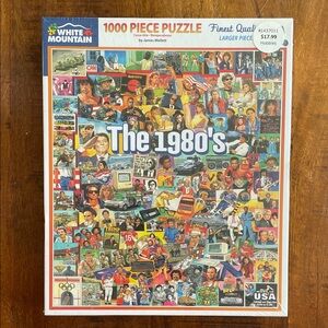 White Mountain The 1980's Puzzle - Colorful Collage